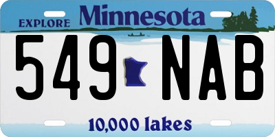 MN license plate 549NAB