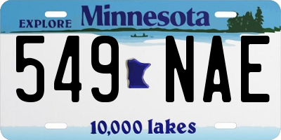 MN license plate 549NAE