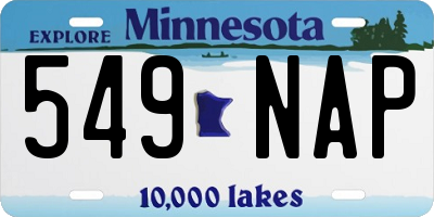 MN license plate 549NAP
