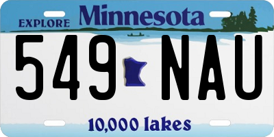 MN license plate 549NAU