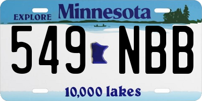 MN license plate 549NBB