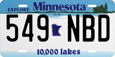 MN license plate 549NBD