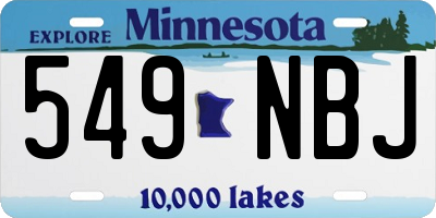 MN license plate 549NBJ