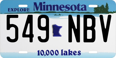 MN license plate 549NBV