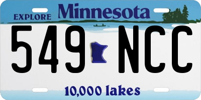 MN license plate 549NCC