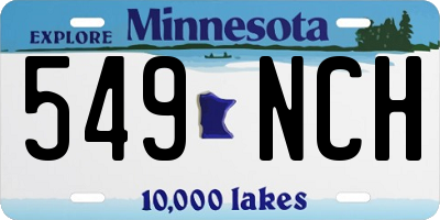 MN license plate 549NCH