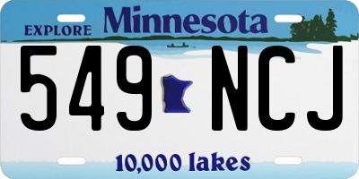 MN license plate 549NCJ
