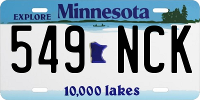 MN license plate 549NCK