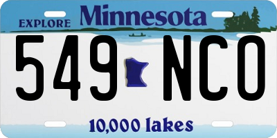 MN license plate 549NCO