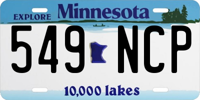 MN license plate 549NCP