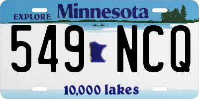 MN license plate 549NCQ