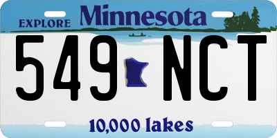 MN license plate 549NCT