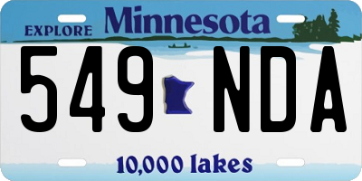 MN license plate 549NDA