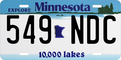 MN license plate 549NDC