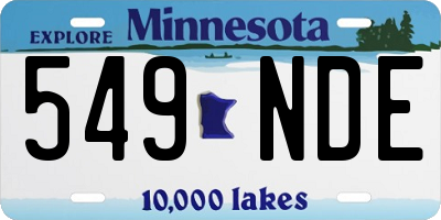 MN license plate 549NDE