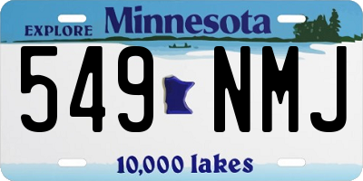 MN license plate 549NMJ