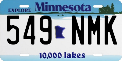 MN license plate 549NMK