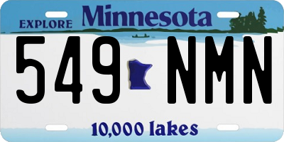 MN license plate 549NMN