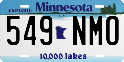 MN license plate 549NMO