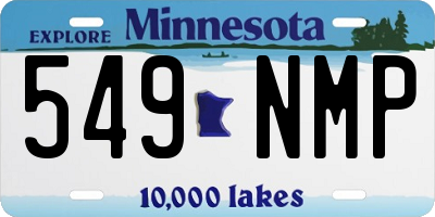 MN license plate 549NMP