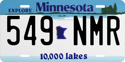MN license plate 549NMR