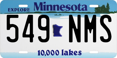 MN license plate 549NMS