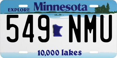 MN license plate 549NMU
