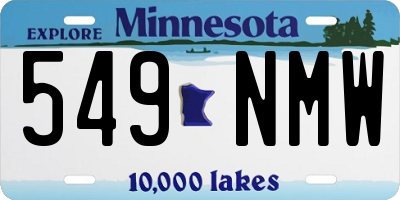 MN license plate 549NMW