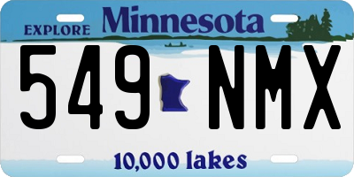 MN license plate 549NMX