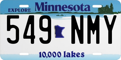 MN license plate 549NMY