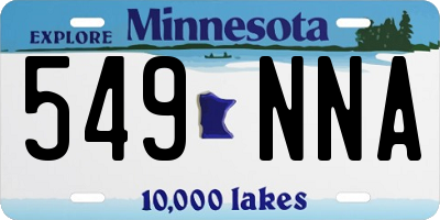 MN license plate 549NNA