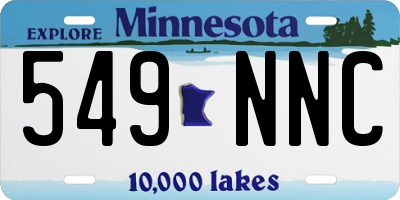MN license plate 549NNC