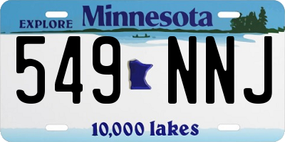 MN license plate 549NNJ