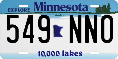 MN license plate 549NNO