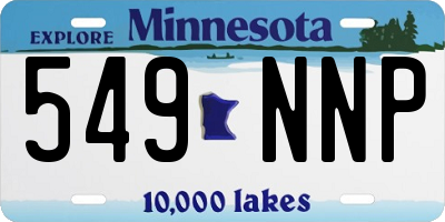 MN license plate 549NNP