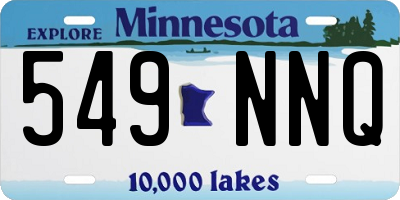 MN license plate 549NNQ