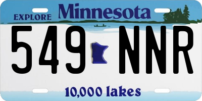 MN license plate 549NNR