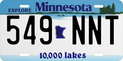 MN license plate 549NNT