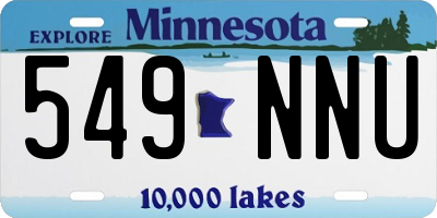 MN license plate 549NNU