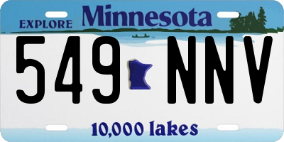 MN license plate 549NNV