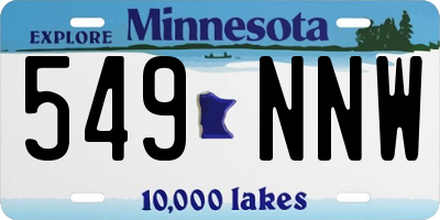 MN license plate 549NNW