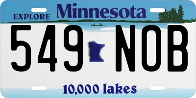 MN license plate 549NOB