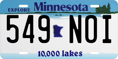 MN license plate 549NOI