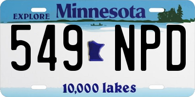 MN license plate 549NPD