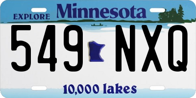 MN license plate 549NXQ