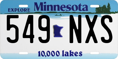 MN license plate 549NXS