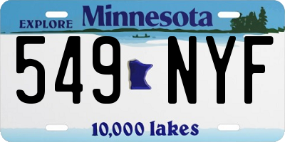 MN license plate 549NYF