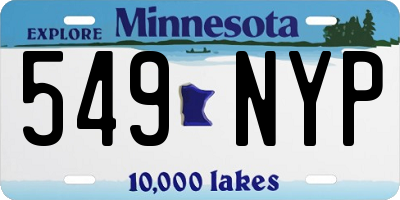 MN license plate 549NYP