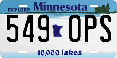 MN license plate 549OPS