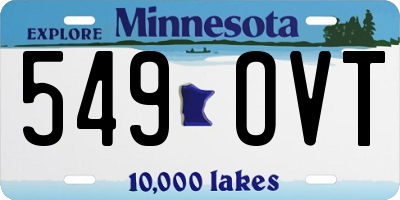 MN license plate 549OVT
